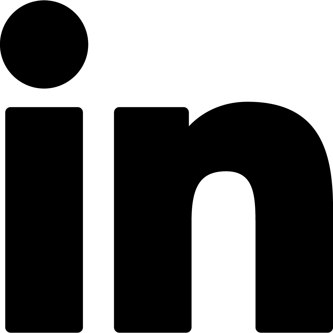 black linkedin logo