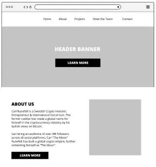 basic website wireframe