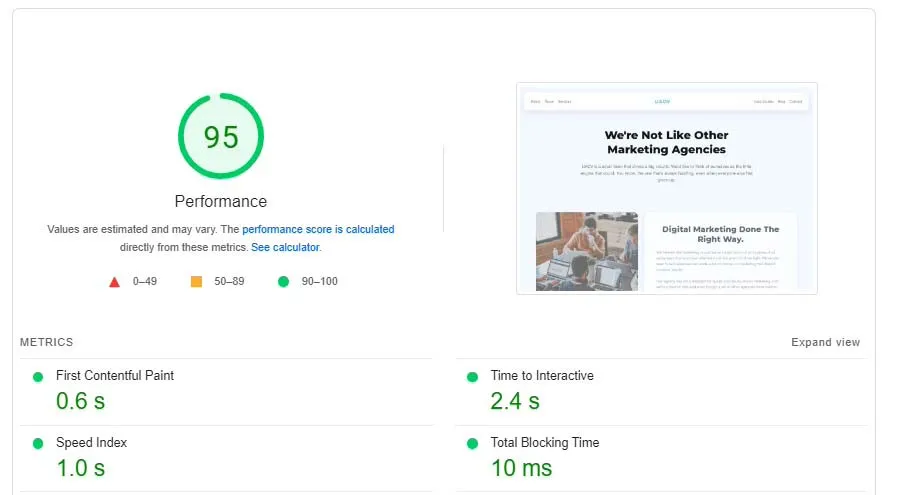 page speed optimization